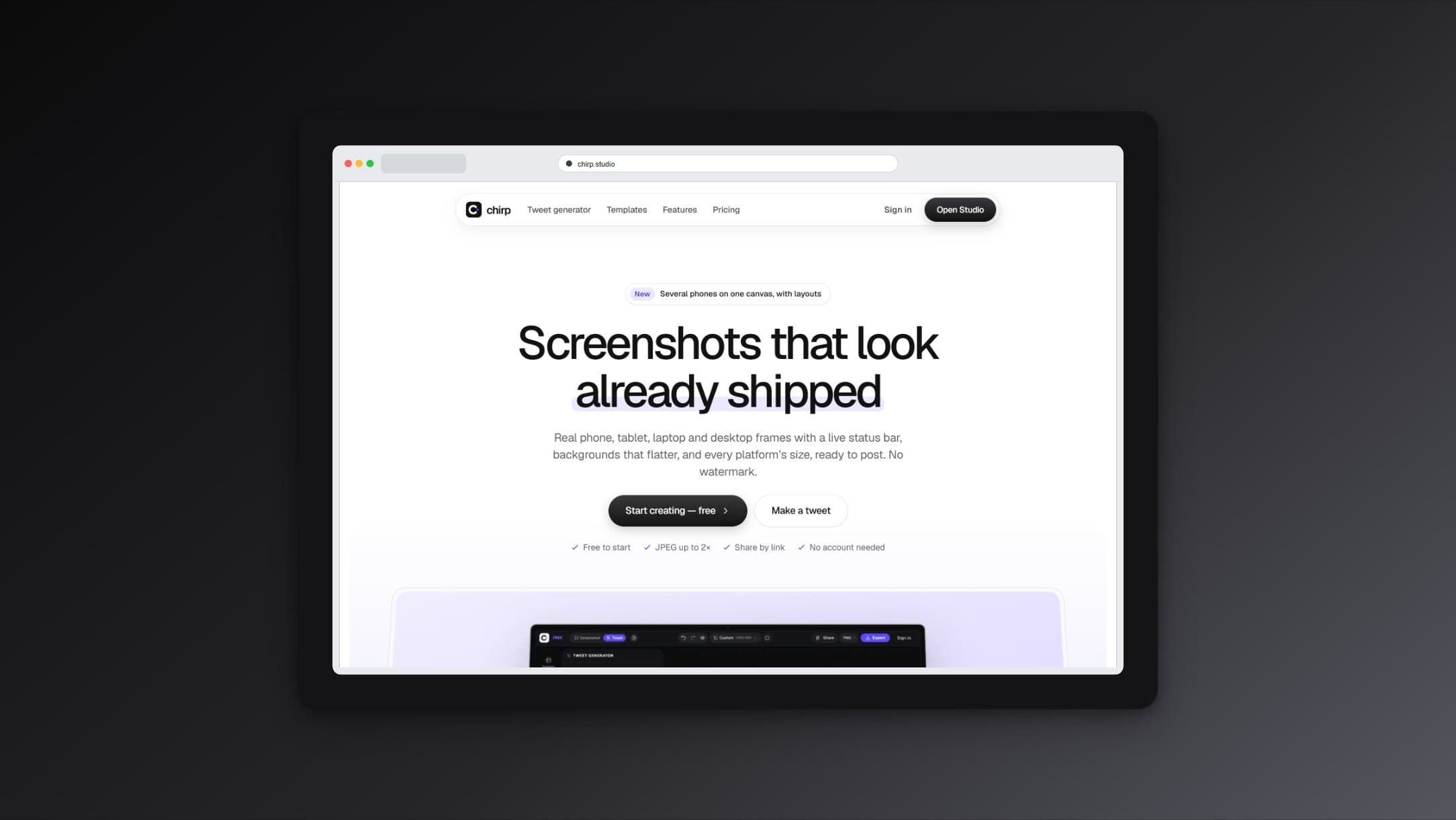 Studio template